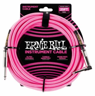 Ernie Ball  Instrumentenkabel 25FT 7,62m pink neu