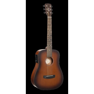 CORT Westerngitarre Earth Mini GO Brown Burst -Gigbag