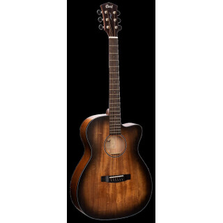 CORT Westerngitarre CORE-OC AMH open pore Black Burst + Softcase