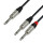 Adam Hall 4 STAR Y-Kabel Rean® 2 Klinke TS x Klinke TRS 1,5 m